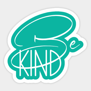 Be Kind Inspirational Turquoise Christian Apparel Sticker